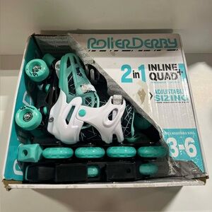 Roller Derby Mint Prodigy Kids’ Adjustable inline-quad combo skates
